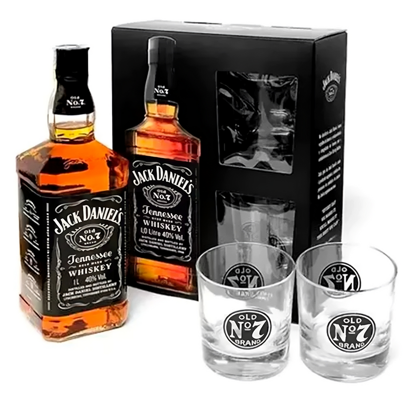 Kit Jack Daniels 1000 ml + 2 Copos