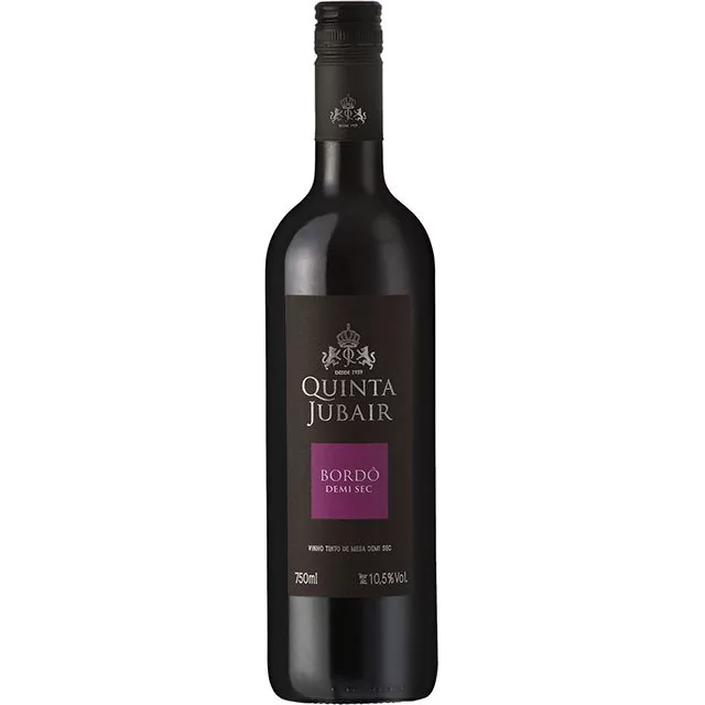 Vinho Tinto de Mesa Quinta Jubair Bordô Demi-sec - 750ml